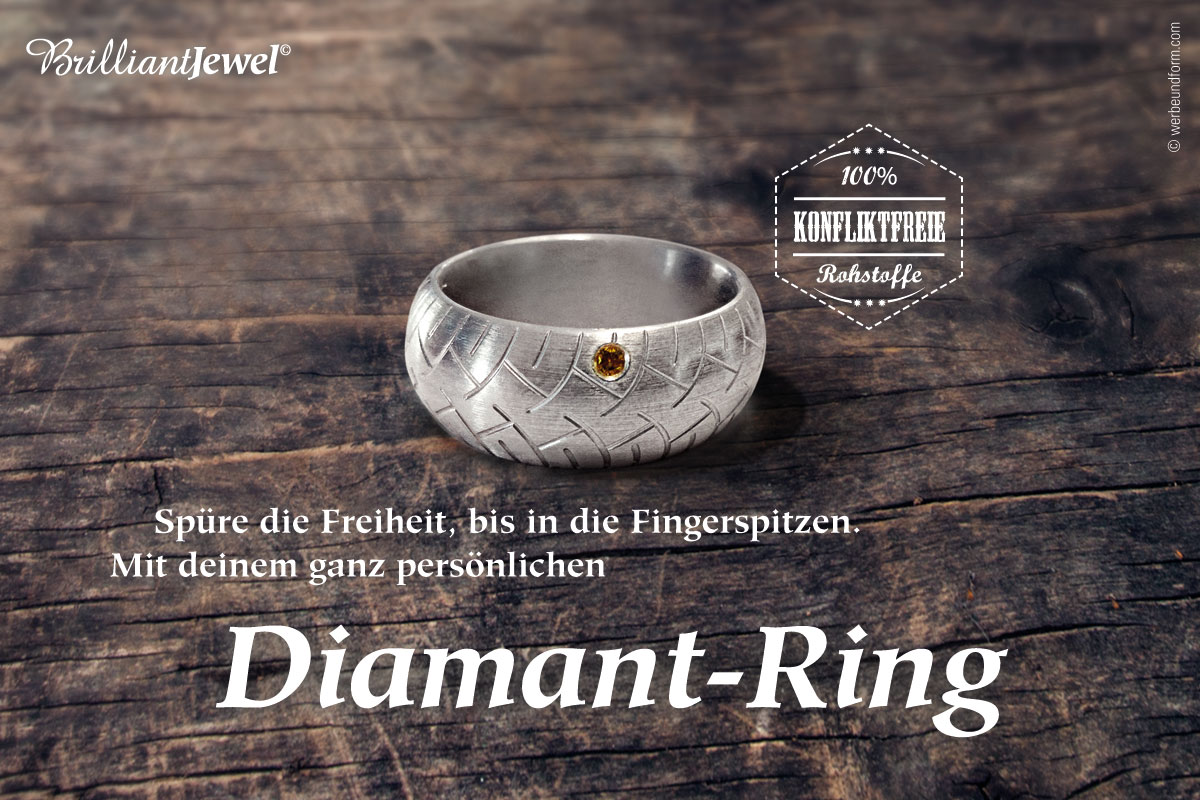 Brilliant Jewel / Flyer, Print-Design, Fotoshooting und -bearbeitung / Sujet 01 | Kunde: WESTERN DIAMOND | © WERBE&form, Werbeagentur in Vorarlberg