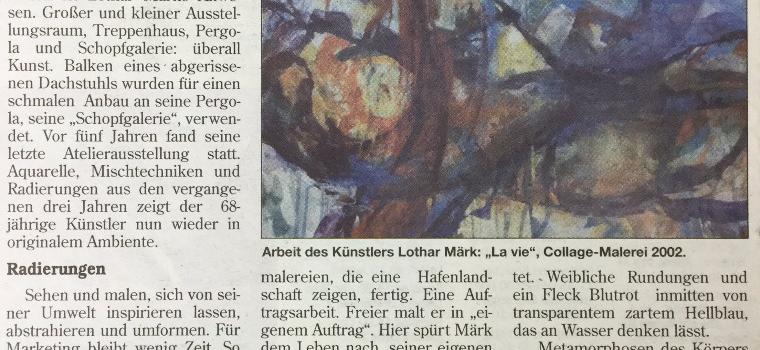 Presseartikel Neue Kultur anl. Ausstellung 